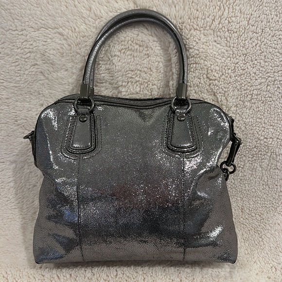 Coach Metallic Studded Shoulder Bag - Picture 6 of 11